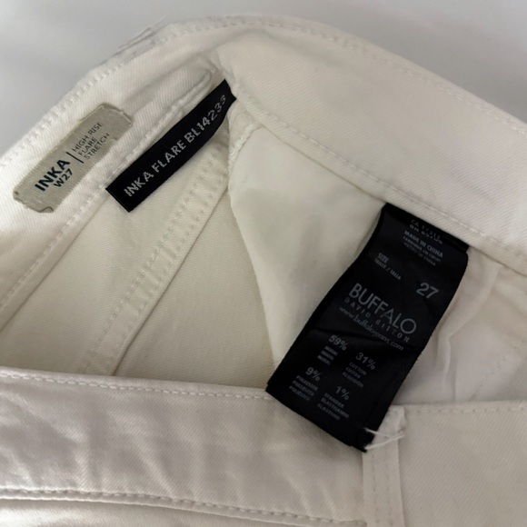 Buffalo David Bitton White Inka Flare High Rise Stretch Jeans - Picture 6 of 10
